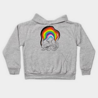 Octopus with Rainbow Kids Hoodie